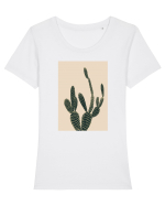 Cactus Tricou mânecă scurtă guler larg fitted Damă Expresser