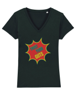 Pop Art  Tricou mânecă scurtă guler V Damă Evoker
