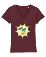 Pop Art  Tricou mânecă scurtă guler V Damă Evoker