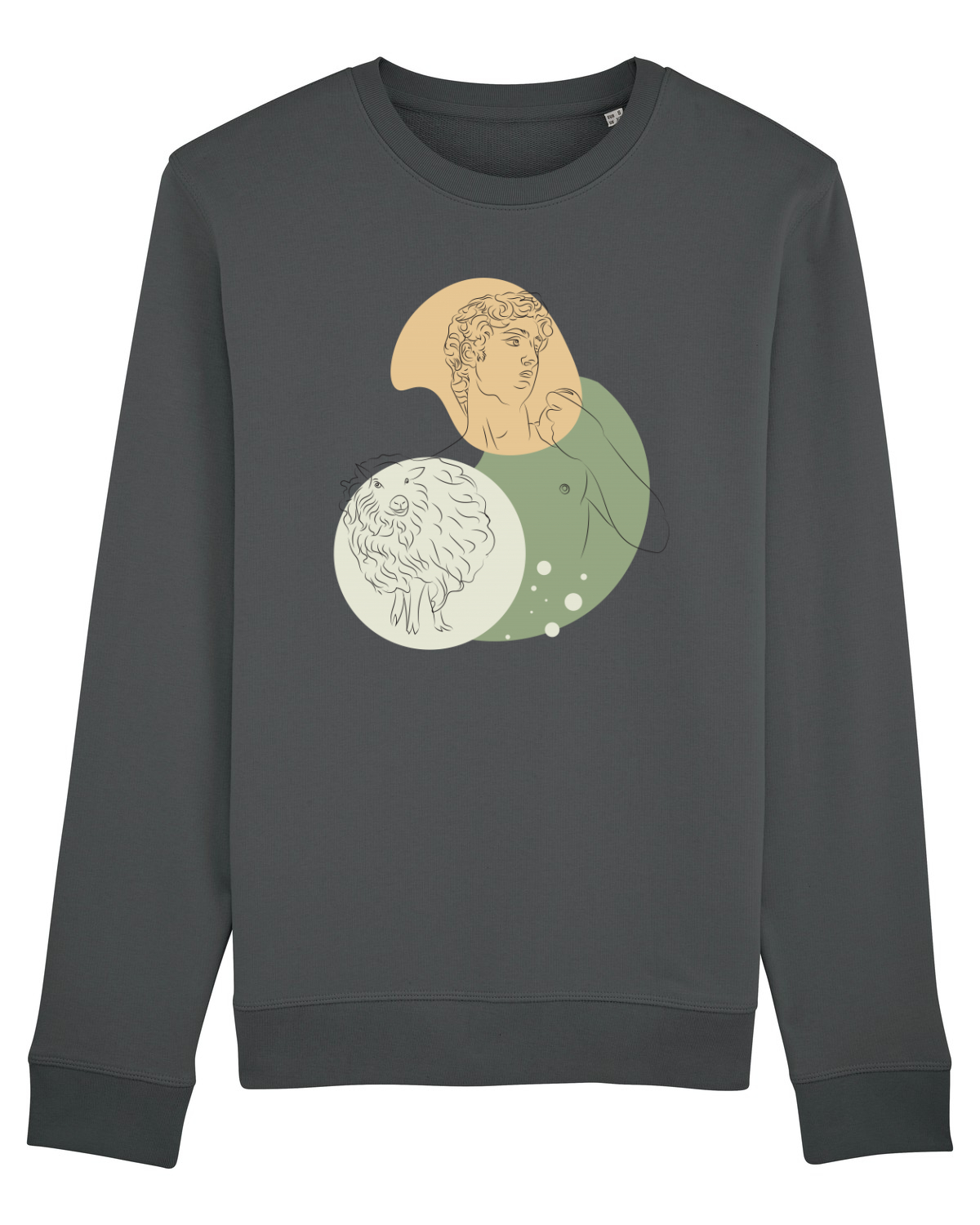 Bluză mânecă lungă Unisex Rise Anthracite