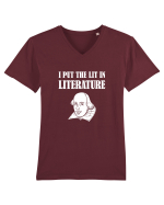 LITERATURA Tricou mânecă scurtă guler V Bărbat Presenter