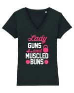 FITNESS Tricou mânecă scurtă guler V Damă Evoker