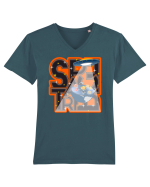 Space trip Tricou mânecă scurtă guler V Bărbat Presenter