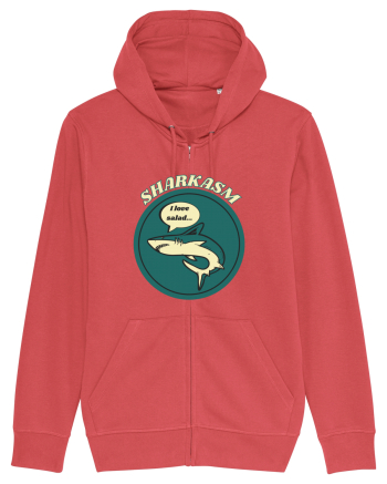 Sharkasm Funny Shark Pun Carmine Red