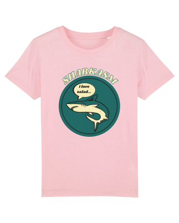 Sharkasm Funny Shark Pun Cotton Pink