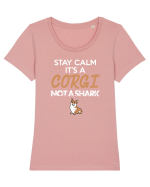 CORGI Tricou mânecă scurtă guler larg fitted Damă Expresser