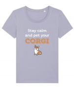 CORGI Tricou mânecă scurtă guler larg fitted Damă Expresser