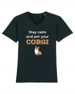 CORGI Tricou mânecă scurtă guler V Bărbat Presenter