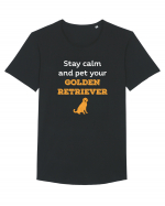 GOLDEN RETRIEVER Tricou mânecă scurtă guler larg Bărbat Skater