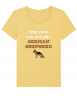 GERMAN SHEPHERD Tricou mânecă scurtă guler larg fitted Damă Expresser