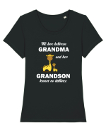 GRANDMA Tricou mânecă scurtă guler larg fitted Damă Expresser