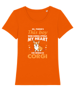 CORGI Tricou mânecă scurtă guler larg fitted Damă Expresser