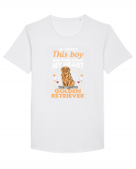 GOLDEN RETRIEVER Tricou mânecă scurtă guler larg Bărbat Skater