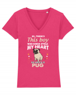 PUG Tricou mânecă scurtă guler V Damă Evoker