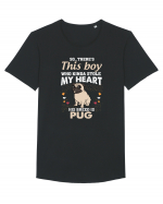 PUG Tricou mânecă scurtă guler larg Bărbat Skater