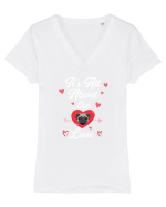 PUG Tricou mânecă scurtă guler V Damă Evoker
