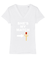 MATCH Tricou mânecă scurtă guler V Damă Evoker
