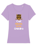 GRANDMA Tricou mânecă scurtă guler larg fitted Damă Expresser