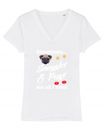 PUG Tricou mânecă scurtă guler V Damă Evoker