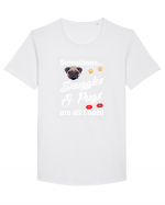 PUG Tricou mânecă scurtă guler larg Bărbat Skater