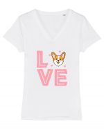 CORGI Tricou mânecă scurtă guler V Damă Evoker