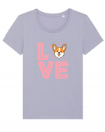 CORGI Tricou mânecă scurtă guler larg fitted Damă Expresser