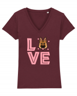 GERMAN SHEPHERD Tricou mânecă scurtă guler V Damă Evoker