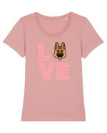 GERMAN SHEPHERD Tricou mânecă scurtă guler larg fitted Damă Expresser