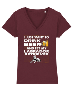 LABRADOR Tricou mânecă scurtă guler V Damă Evoker