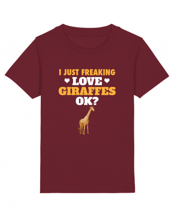 GIRAFFES Burgundy