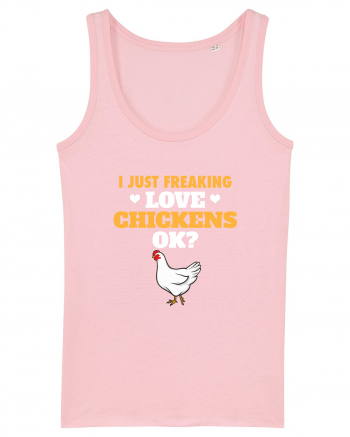 CHICKENS Cotton Pink