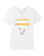 CHICKENS Tricou mânecă scurtă guler V Bărbat Presenter