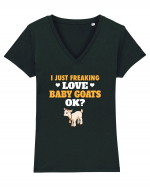 BABY GOATS Tricou mânecă scurtă guler V Damă Evoker