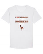 DONKEYS Tricou mânecă scurtă guler larg Bărbat Skater