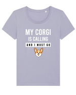 CORGI Tricou mânecă scurtă guler larg fitted Damă Expresser