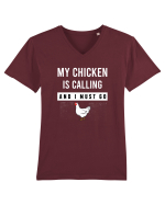 CHICKEN Tricou mânecă scurtă guler V Bărbat Presenter