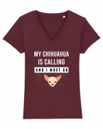 CHIHUAHUA Tricou mânecă scurtă guler V Damă Evoker