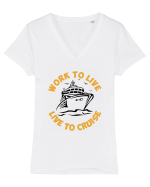 Cruise Tricou mânecă scurtă guler V Damă Evoker