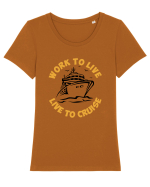 Cruise Tricou mânecă scurtă guler larg fitted Damă Expresser
