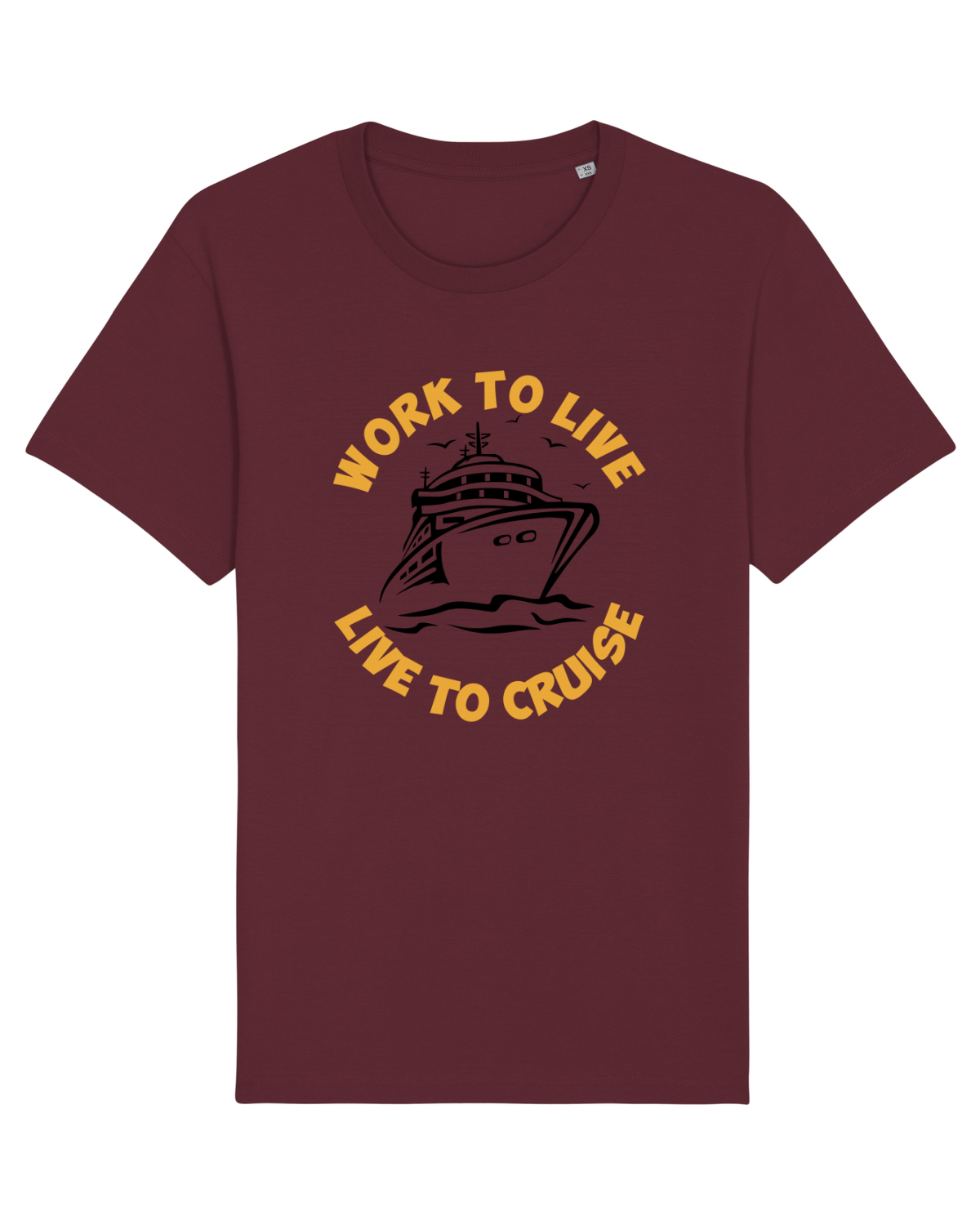 Tricou mânecă scurtă Unisex Rocker Burgundy