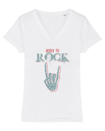 Born to Rock Tricou mânecă scurtă guler V Damă Evoker