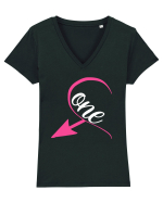 Valentines Day For Couple / pentru cupluri Tricou mânecă scurtă guler V Damă Evoker