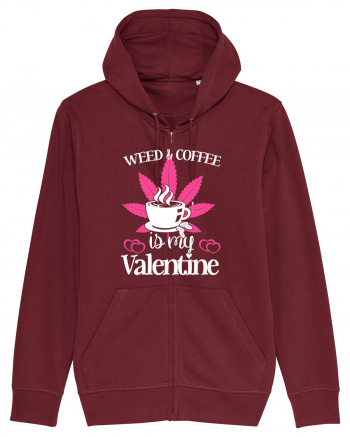 Weed And Coffee Is My Valentine Burgundy