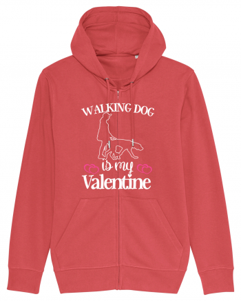 Walking Dog Is My Valentine Carmine Red
