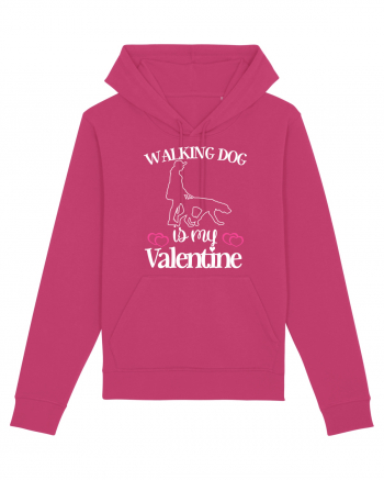 Walking Dog Is My Valentine Raspberry