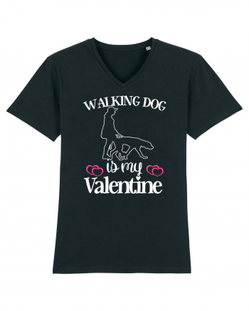 Walking Dog Is My Valentine Black