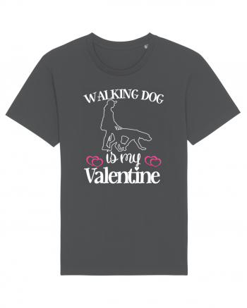 Walking Dog Is My Valentine Anthracite