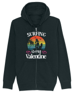 Surfing Is My Valentine Hanorac cu fermoar Unisex Connector