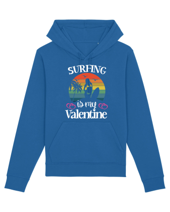 Surfing Is My Valentine Royal Blue