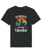 Surfing Is My Valentine Tricou mânecă scurtă Unisex Rocker